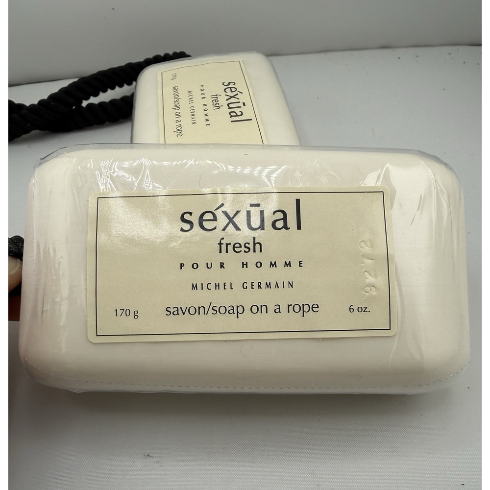 Michel Germain Séxūal FRESH Pour Homme TWO Soaps on a Rope Bar 6oz /170g